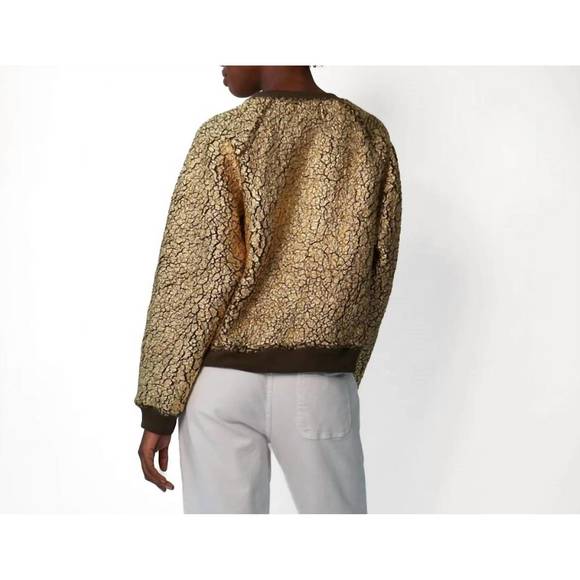 NEW ELECTRIC & ROSE ronan pullover in metallic gold - Picture 4 of 4